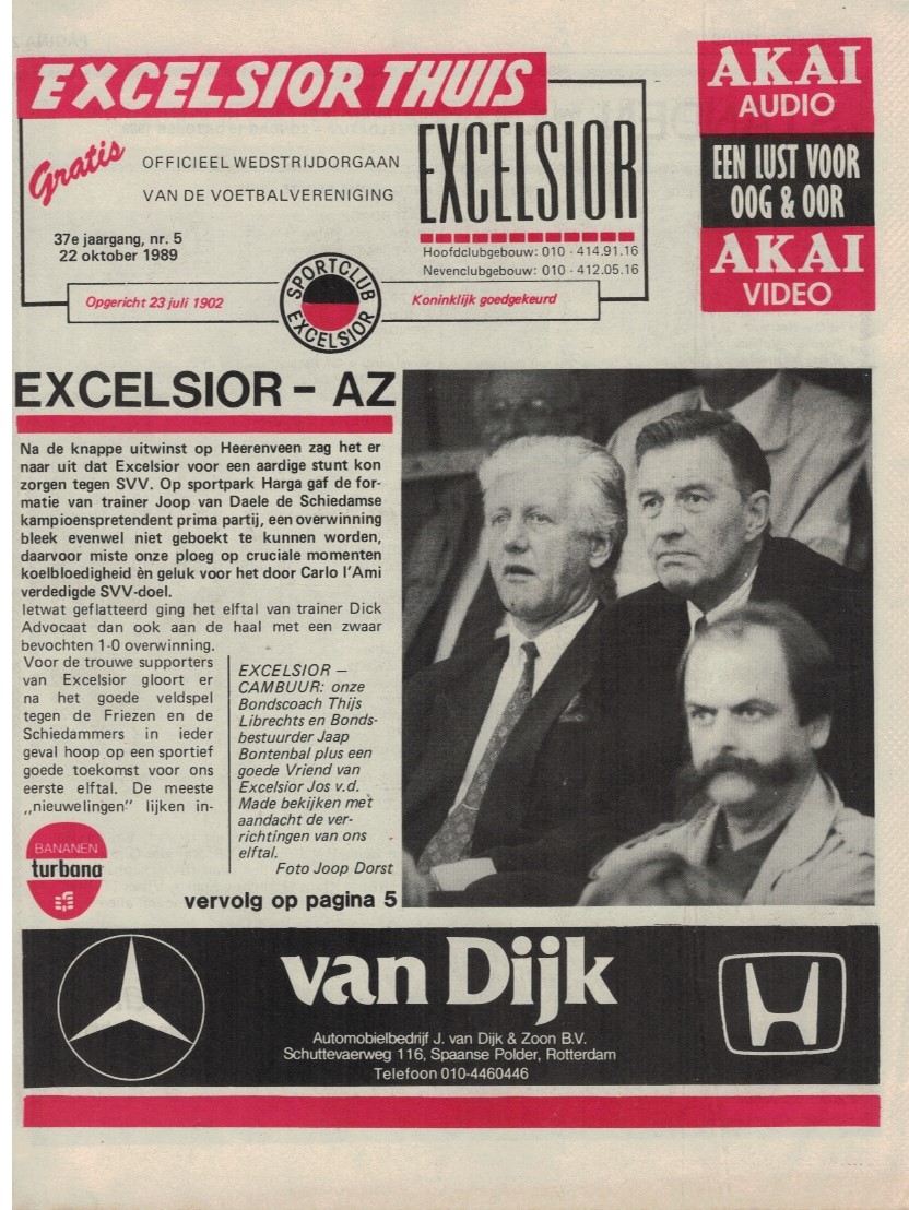 AZ Programma 22-okt-1989 Excelsior uit